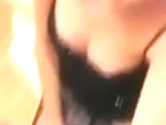 Teasing Brunette in Sexy Black Lingerie Sucks in POV - GJ
