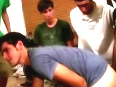 Straight college teen gets dildo up his ass