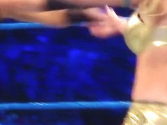 Mandy Rose's Ass In Golden Shorts WWE Smackdown Triple Threat 05-15-2018