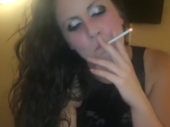 Girlfriend smoking 120s in pvc