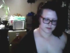 Shy chubby emo girl on skype