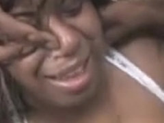 Black Ghetto Slut With Big Sloppy Tits Face Fucked Roughly