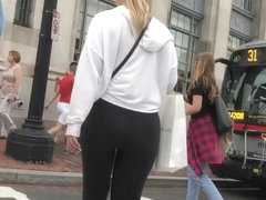 Pawg college girl Blonde Spandex
