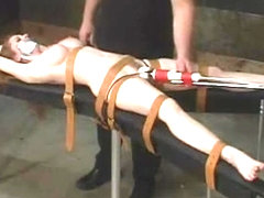 Hardcore bondage tied Natali demore forced to cum