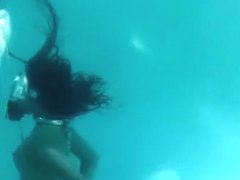 Underwater girl bondage