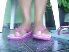 Brazilian foot tease flip flops 2