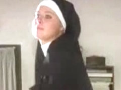 Slave girl is tied up and whipped by a sexy nun