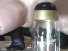 Extreme Insertion MILF Sexing A Squash Bottle and Other Object