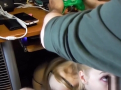 Video Gamer Husband Plays Dark Souls While Wife Gives Messy Deepthroat BJ