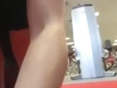 Blonde working out at the gym
